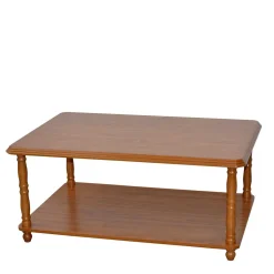 Klassischer Couchtisch mit Ablage in Eichefarben - Slope