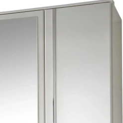 Klassischer Kleiderschrank in Weiß mit Chrom - Miracella