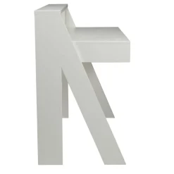 Klassischer Schreibtisch Etzga aus weißem Massivholz