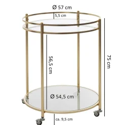 Klassischer Servierwagen mit 2 Ebenen - Lavista