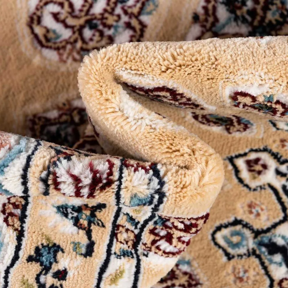 Klassischer Teppich in Hellbraun & Creme & Mehrfarbig - Dortina