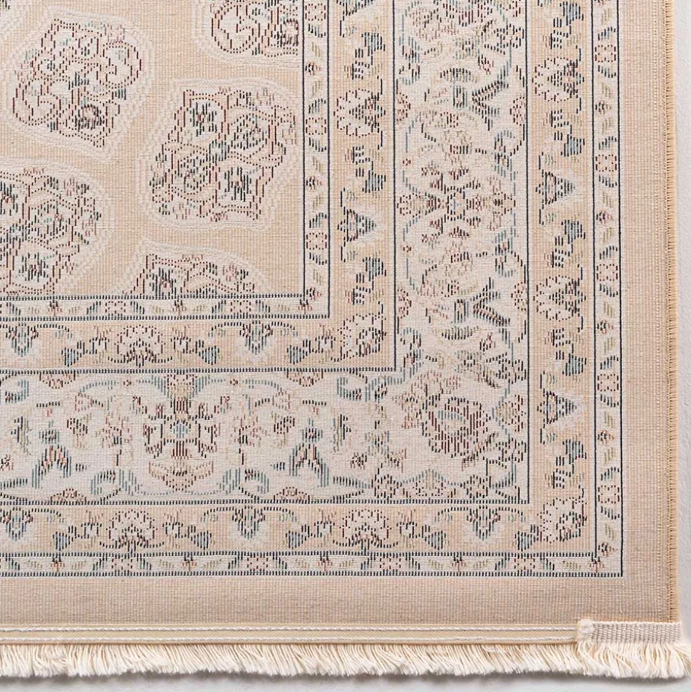 Klassischer Teppich in Hellbraun & Creme & Mehrfarbig - Dortina