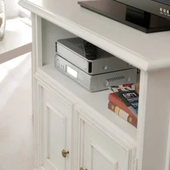 Klassischer TV Unterschrank in Antikweiß - Vicina