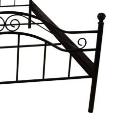 Klassisches Metallbett in Schwarz - Cusern