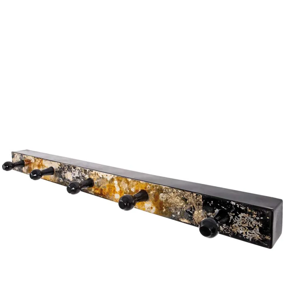 Kleiderhakenleiste Kairawan in Schwarz Gold