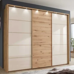 Kleiderschrank 250 cm breit mit zwei Höhen - Nikoba
