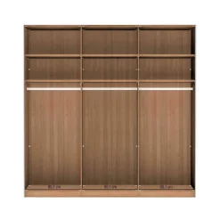 Kleiderschrank 250 cm breit mit zwei Höhen - Nikoba