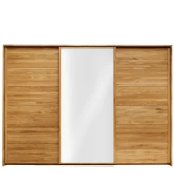 Kleiderschrank aus Wildeiche mit Weißglas - Divnoi