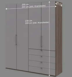 Kleiderschrank fürs Schlafzimmer mit zwei Gleittüren - Vaclyn