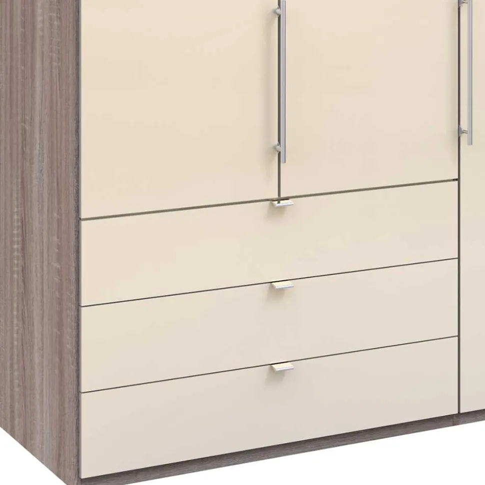Kleiderschrank in Creme Glasbeschichtung - Porecca