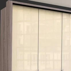 Kleiderschrank in Creme Glasbeschichtung - Porecca