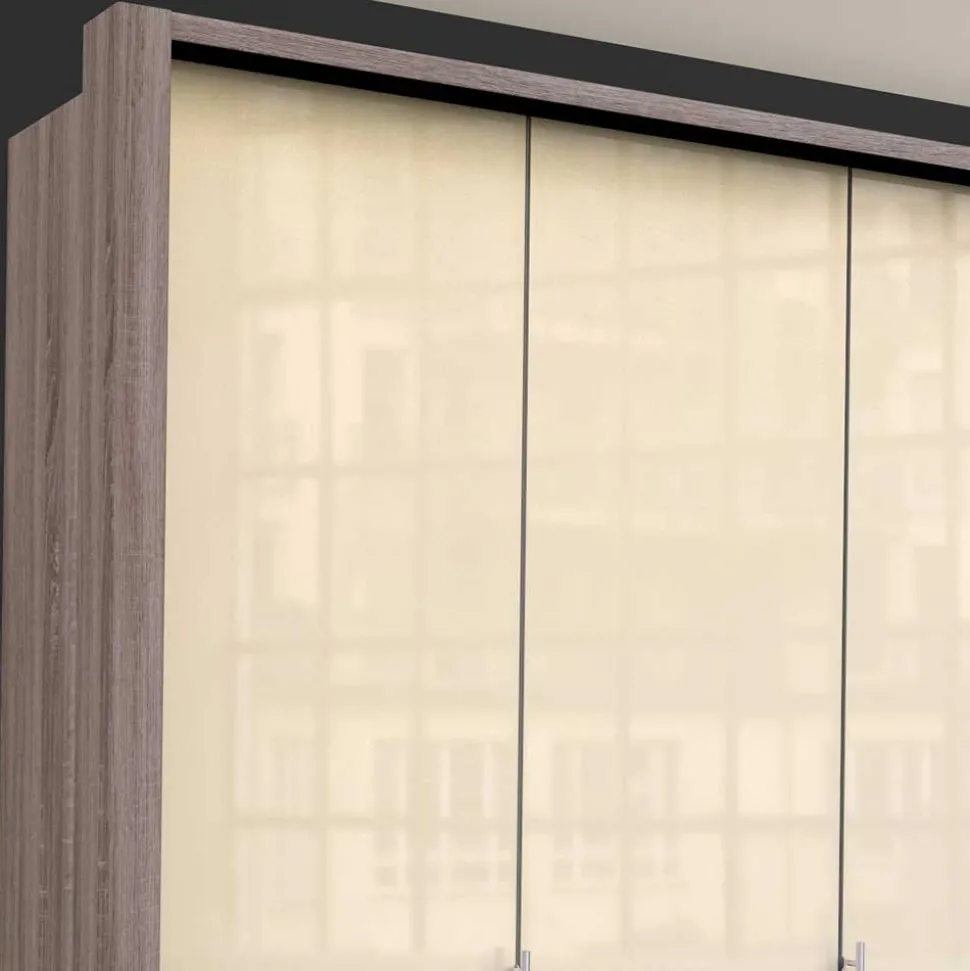 Kleiderschrank in Creme Glasbeschichtung - Porecca