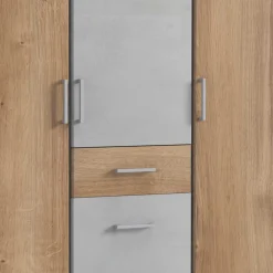 Kleiderschrank in Plankeneiche & Lichtgrau - Anca