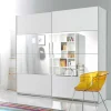 Kleiderschrank mit 2 Schwebetüren in Weiß - Juleste