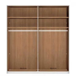 Kleiderschrank mit 4 Türen in Eiche - Emdsiva