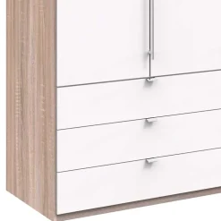 Kleiderschrank mit 150cm Breite in Weiß - Vaclyn