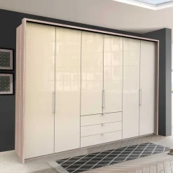 Kleiderschrank mit drei Schubladen & Falttüren - Rativian II