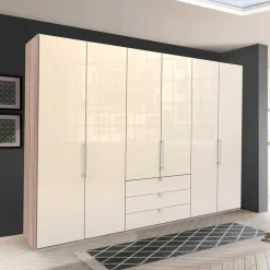 Kleiderschrank mit drei Schubladen & Falttüren - Rativian II