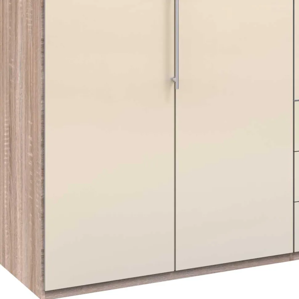 Kleiderschrank mit drei Schubladen & Falttüren - Rativian II