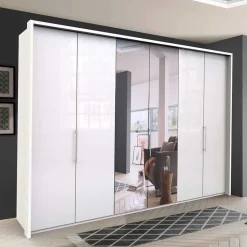Kleiderschrank mit Gleittüren in Weiß - Dolienca