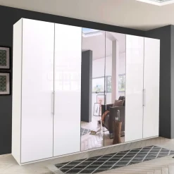 Kleiderschrank mit Gleittüren in Weiß - Dolienca