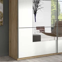 Kleiderschrank mit Schwebetüren mit Spiegel - Anglivia