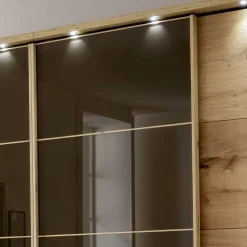 Kleiderschrank mit Schwebetüren in Dunkelbraun - Vutonia