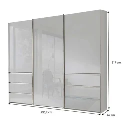 Kleiderschrank mit sechs Schubladen und drei Türen - Ectria