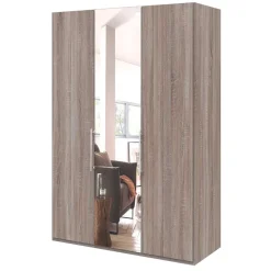 Kleiderschrank mit Spiegel & Metallgriffen - Crenba