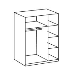 Kleiderschrank Rommino mit Spiegel