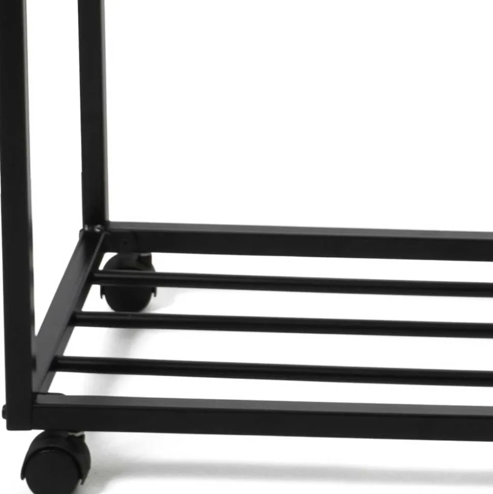 Kleiderwagen Rollgarderobe in Schwarz - Baslanica