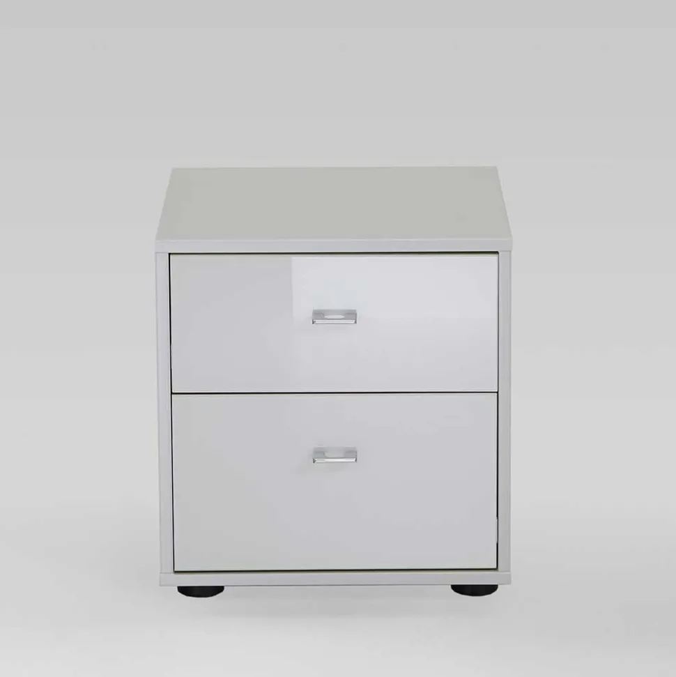 Kleine Kommode Clear in Weiß