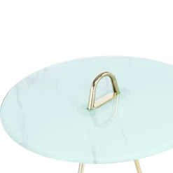 Kleiner Tisch in Weiß & Gold - Fakoa