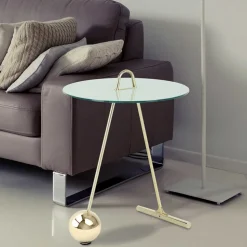 Kleiner Tisch in Weiß & Gold - Fakoa