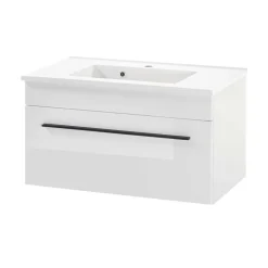 Kleines Badmöbel Set in Weiß - Ingmesan (dreiteilig)