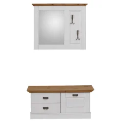 Kleines Garderoben Set Lugon im Landhausstil (zweiteilig)