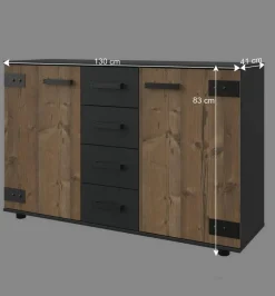 Kleines Sideboard in Tannen Dekor - Ardila