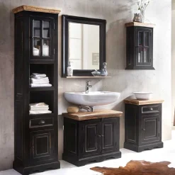 Kolonialstil Badmöbel in Schwarz - Sentiments (fünfteilig)
