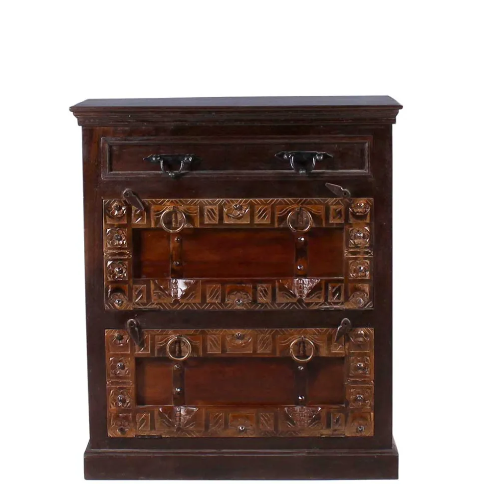 Kolonialstil Schuhschrank mit 2 Klappen - Solapura