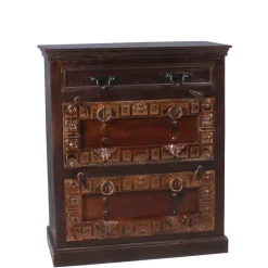 Kolonialstil Schuhschrank mit 2 Klappen - Solapura