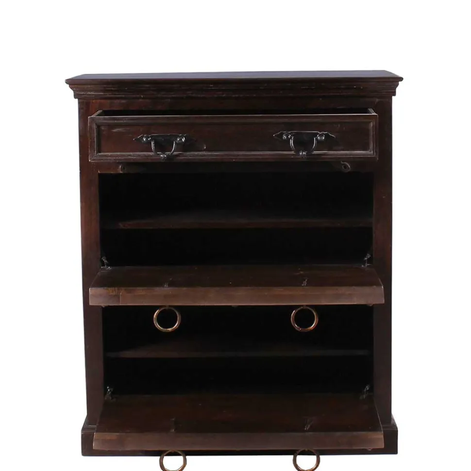 Kolonialstil Schuhschrank mit 2 Klappen - Solapura