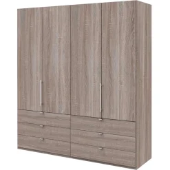 Kombi Falttüren-Schrank mit sechs Schubladen - Crenba