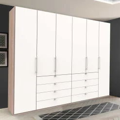 Kombi Kleiderschrank mit Schubkästen und Falttüren - Vaclyn