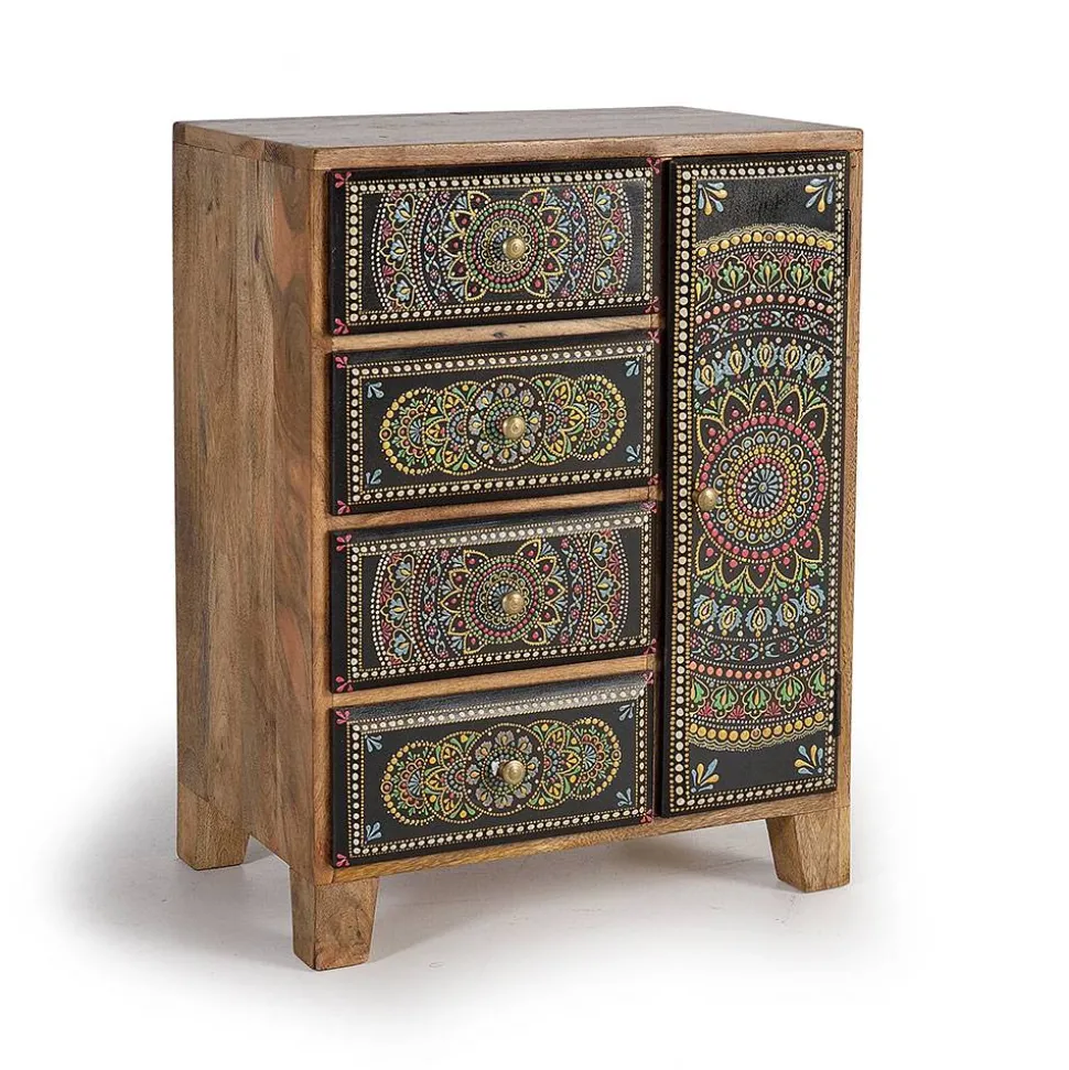 Kombi Kommode mit Mandala Malereien Front - Marike