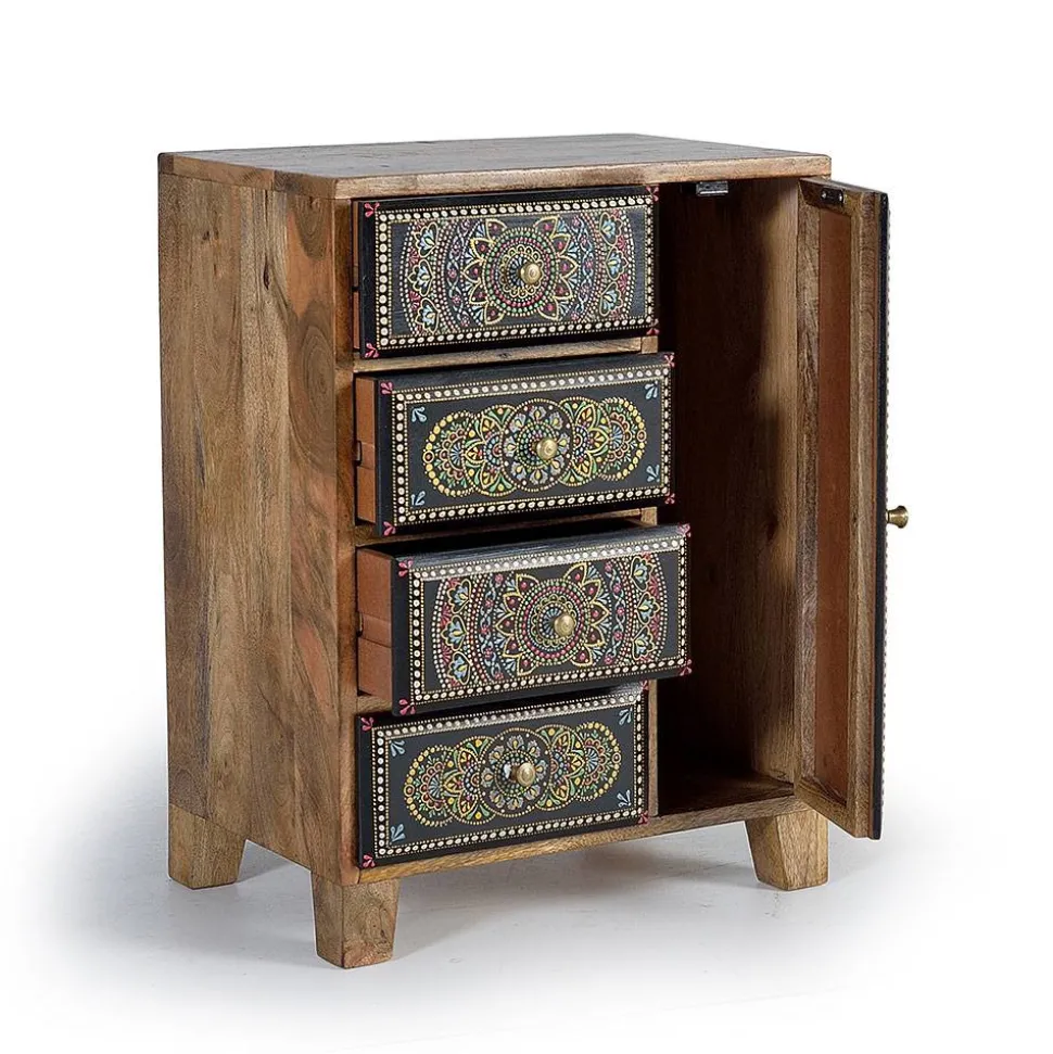 Kombi Kommode mit Mandala Malereien Front - Marike