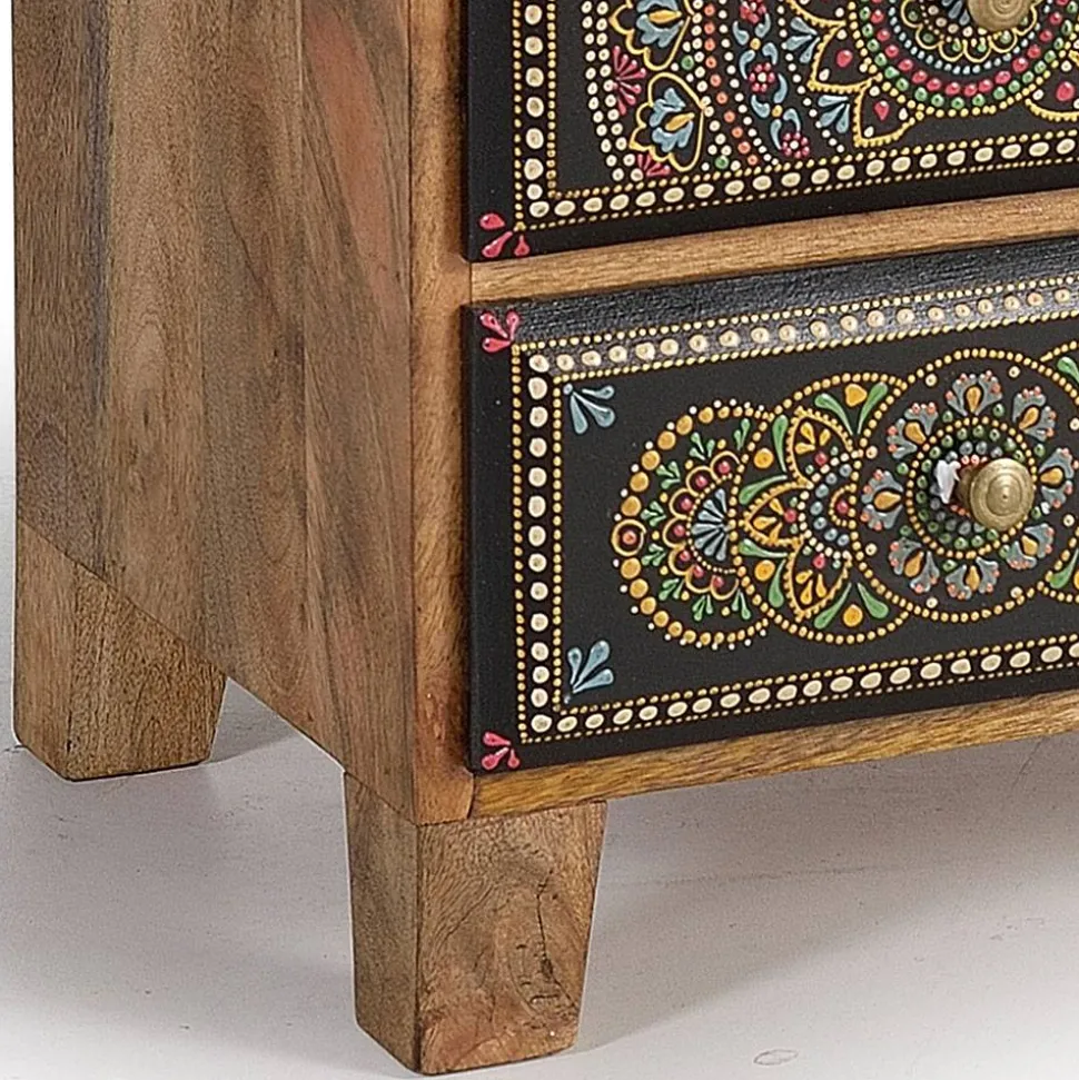 Kombi Kommode mit Mandala Malereien Front - Marike