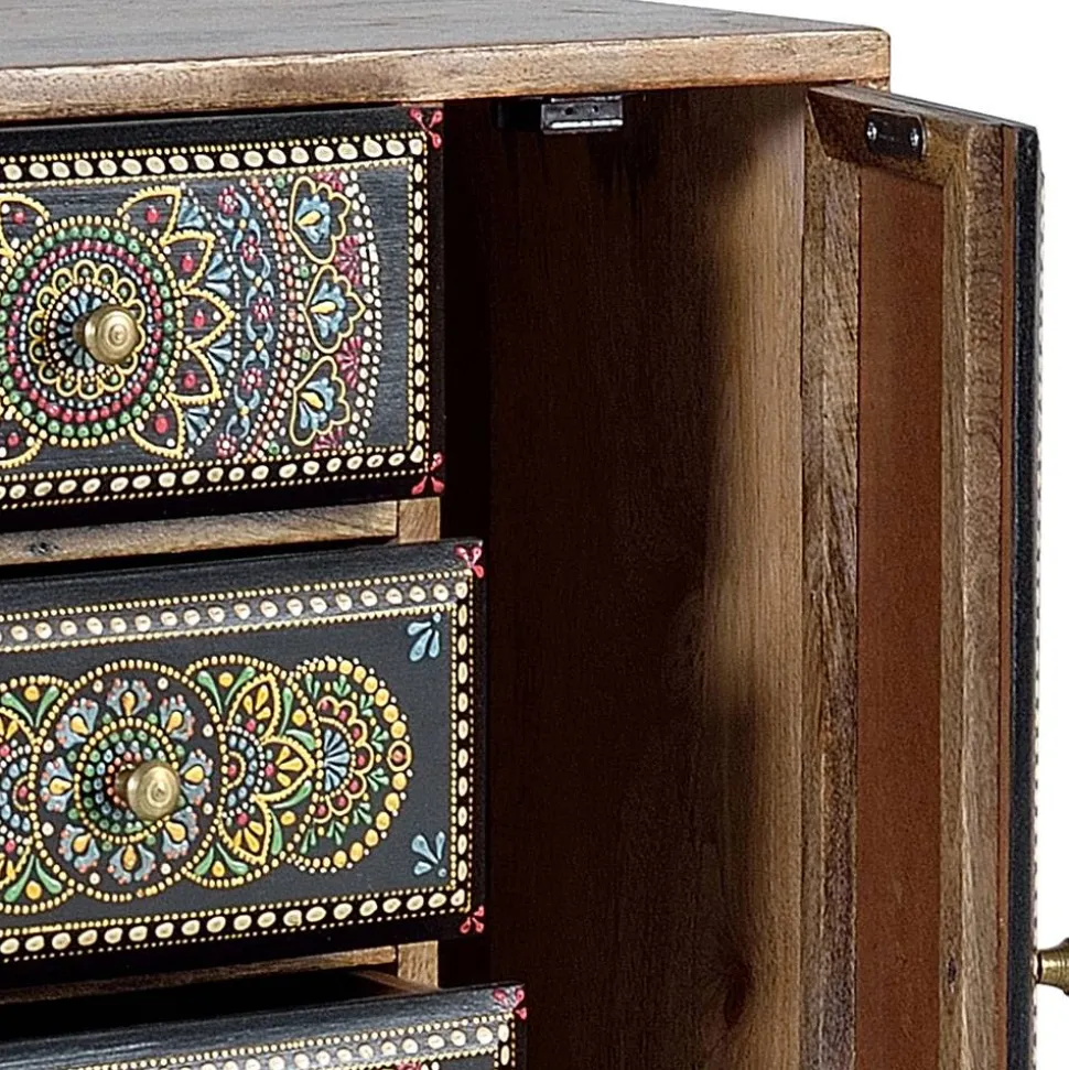 Kombi Kommode mit Mandala Malereien Front - Marike