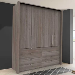 Kombi-Falttürenschrank mit acht Schubladen - Crenba