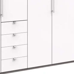 Kombi-Kleiderschrank mit 2 Falttüren & Tür - Tivierto