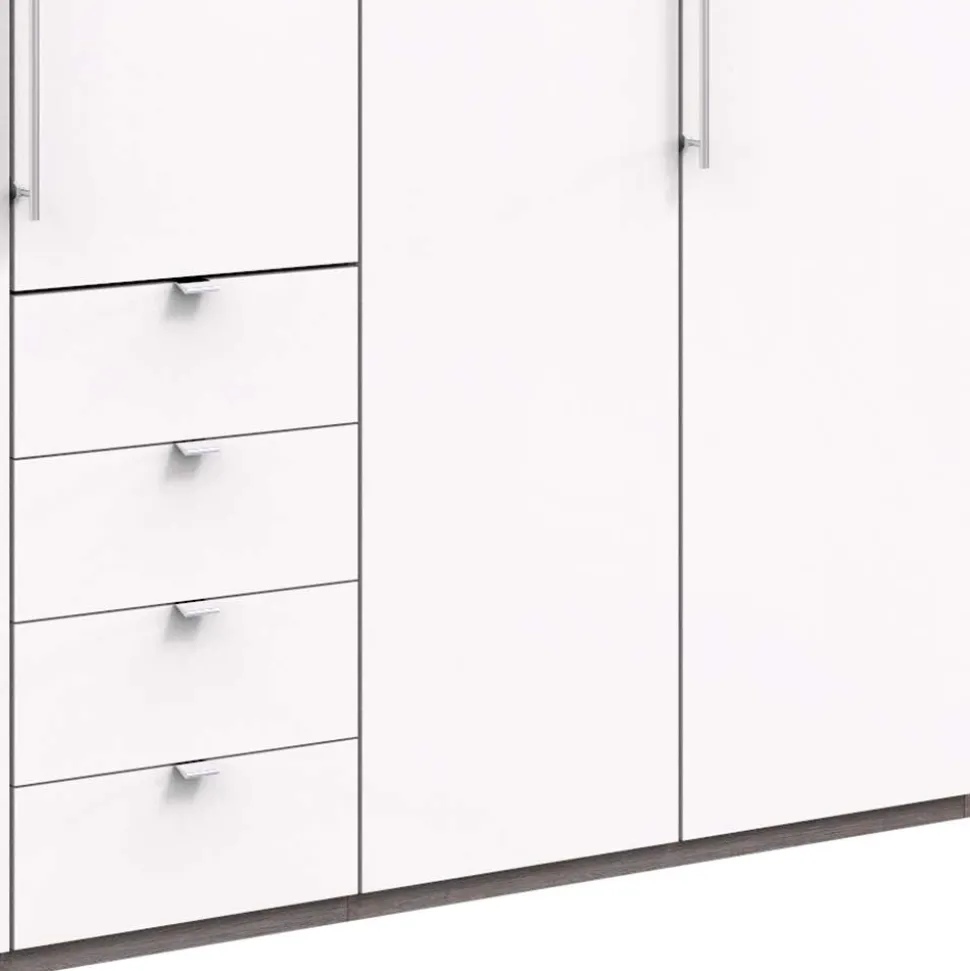 Kombi-Kleiderschrank mit 2 Falttüren & Tür - Tivierto